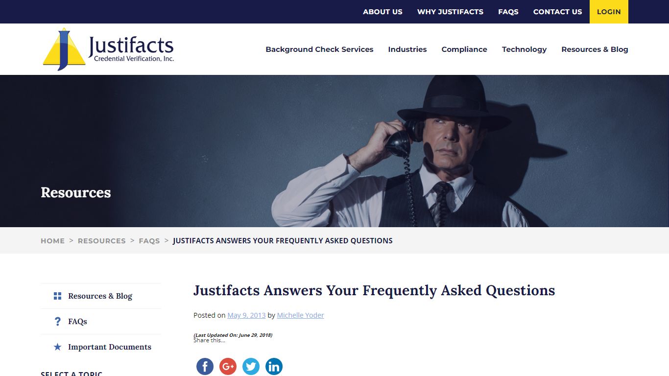 Justifacts Answers Frequently Asked Questions on Background Checks